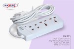 Maxline 10feet Cable 4 Port Multi Extension Socket ML-017 - Image 2
